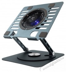 White Shark Glacier laptophűtő, Max. 17.3 , Cooling Pad 1 ventil&aacute;tor, &Aacute;ll&iacute;that&oacute; l&eacute;g&aacute;ram, 50 CFM, &Aacute;ll&iacute;that&oacute; sz&ouml;g, USB, 30dB, F&eacute;m, Sz&uuml;rke Iroda &eacute;s sz&aacute;m&iacute;t&aacute;stechnika - Notebook kieg&eacute;sz&iacute;tő - USB laptop hűtő - 534021