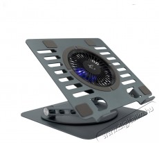 White Shark Glacier laptophűtő, Max. 17.3 , Cooling Pad 1 ventil&aacute;tor, &Aacute;ll&iacute;that&oacute; l&eacute;g&aacute;ram, 50 CFM, &Aacute;ll&iacute;that&oacute; sz&ouml;g, USB, 30dB, F&eacute;m, Sz&uuml;rke Iroda &eacute;s sz&aacute;m&iacute;t&aacute;stechnika - Notebook kieg&eacute;sz&iacute;tő - USB laptop hűtő - 534021