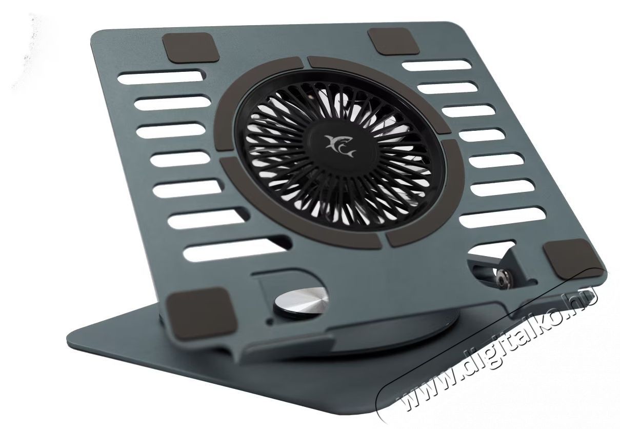 White Shark Glacier laptophűtő, Max. 17.3 , Cooling Pad 1 ventil&aacute;tor, &Aacute;ll&iacute;that&oacute; l&eacute;g&aacute;ram, 50 CFM, &Aacute;ll&iacute;that&oacute; sz&ouml;g, USB, 30dB, F&eacute;m, Sz&uuml;rke Iroda &eacute;s sz&aacute;m&iacute;t&aacute;stechnika - Notebook kieg&eacute;sz&iacute;tő - USB laptop hűtő - 534021