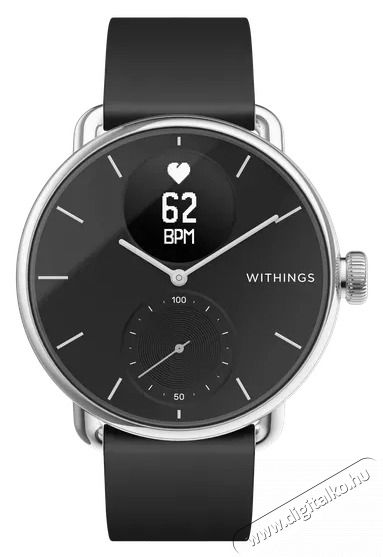 WITHINGS okos&oacute;ra, Scanwatch 38mm - Black, EKG Mobil / Kommunik&aacute;ci&oacute; / Smart - Okos eszk&ouml;z - Okos&oacute;ra - 490609