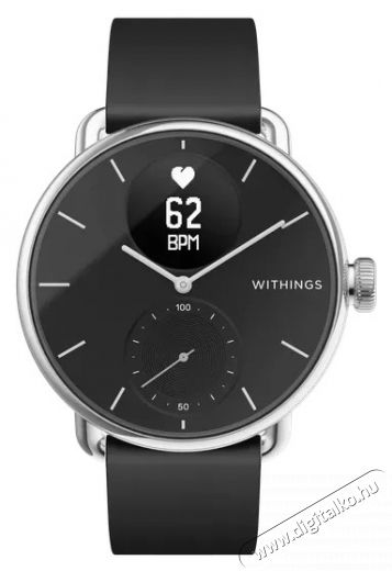 WITHINGS okos&oacute;ra, Scanwatch 38mm - Black, EKG Mobil / Kommunik&aacute;ci&oacute; / Smart - Okos eszk&ouml;z - Okos&oacute;ra - 490609