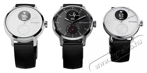 WITHINGS okos&oacute;ra, Scanwatch 38mm - Black, EKG Mobil / Kommunik&aacute;ci&oacute; / Smart - Okos eszk&ouml;z - Okos&oacute;ra - 490609