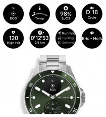 WITHINGS ScanWatch Nova hibrid 42mm zöld okosóra Mobil / Kommunikáció / Smart - Okos eszköz - Okosóra - 507713