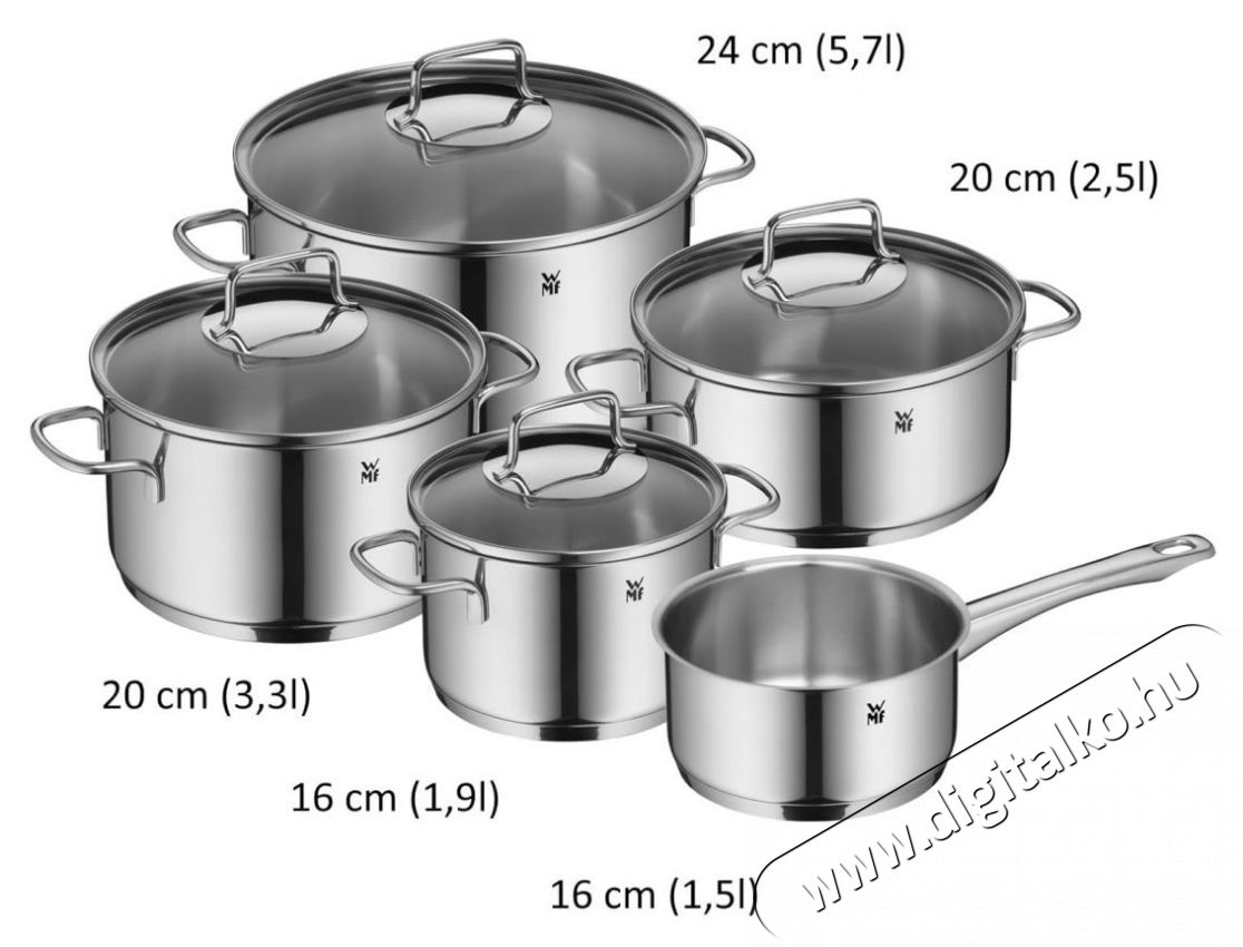 Wmf Astoria 780556040, 5 db Konyhai term&eacute;kek - Ed&eacute;ny - Ed&eacute;ny k&eacute;szlet - 505044