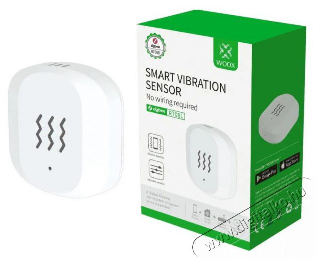 WOOX R7081 Smart Vibration Sensor H&aacute;ztart&aacute;s / Otthon / K&uuml;lt&eacute;r - Biztons&aacute;gtechnika - Mozg&aacute;s&eacute;rz&eacute;kelő - 519872