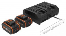 Worx WA3611 2 × AKU 4 Ah/ kettős töltő 2 A Akkuk és töltők - Li-ion akkumulátor és töltő (gyári) - Szettben - 519274