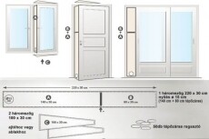 Wpro CAK 002 mobilklíma kivezető szett Háztartás / Otthon / Kültér - Ventilátor / Légkondicionáló - Kiegészítő - 316153