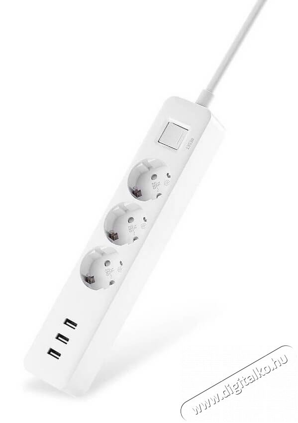 Xiaomi Mi Power Strip 3x USB-s 3 csatlakozós túlfeszültségvédő Tv kiegészítők - Kábel / csatlakozó - Csatlakozó / elosztó / átalakító - 360796