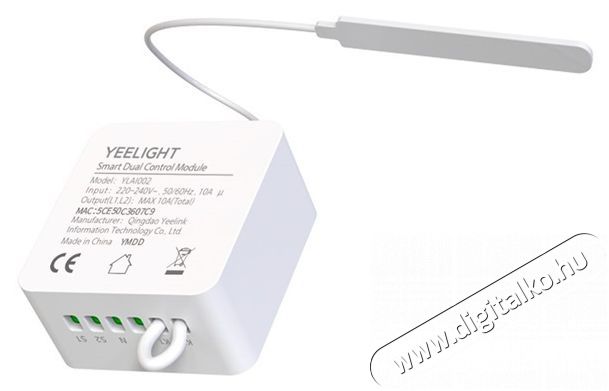 Xiaomi Yeelight Smart Dual Control Module beépíthető WiFi kapcsoló (YLAI002) Háztartás / Otthon / Kültér - Világítás / elektromosság - Hálózati elosztó / hosszabbító / adapter - 380680