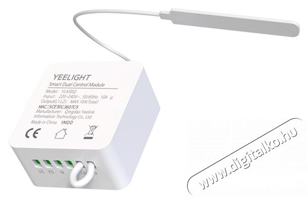 Xiaomi Yeelight Smart Dual Control Module beépíthető WiFi kapcsoló (YLAI002) Háztartás / Otthon / Kültér - Világítás / elektromosság - Hálózati elosztó / hosszabbító / adapter - 380680