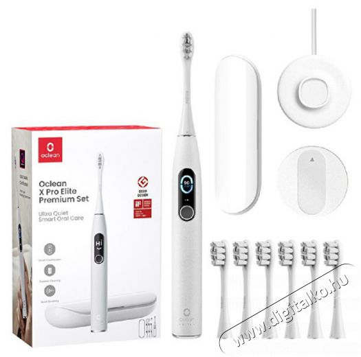 Xiaomi Oclean X Pro Digital Set szónikus ezüst elektromos okos fogkefe szett Szépségápolás / Egészség - Száj / fog ápolás - Elektromos fogkefe - 462785