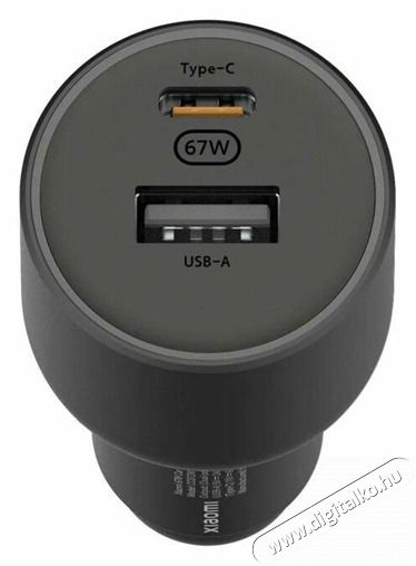 Xiaomi BHR6814GL 67W USB-A/Type-C autós töltő Mobil / Kommunikáció / Smart - Mobiltelefon kiegészítő / tok - Hálózati-, autós töltő - 480206