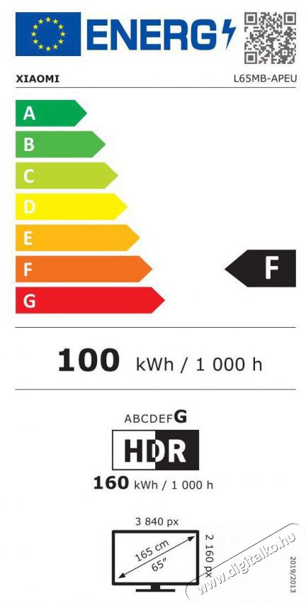 Xiaomi 65 TV A Pro 2nd gen Telev&iacute;zi&oacute;k - OLED telev&iacute;zi&oacute; - UHD 4K felbont&aacute;s&uacute; - 530276