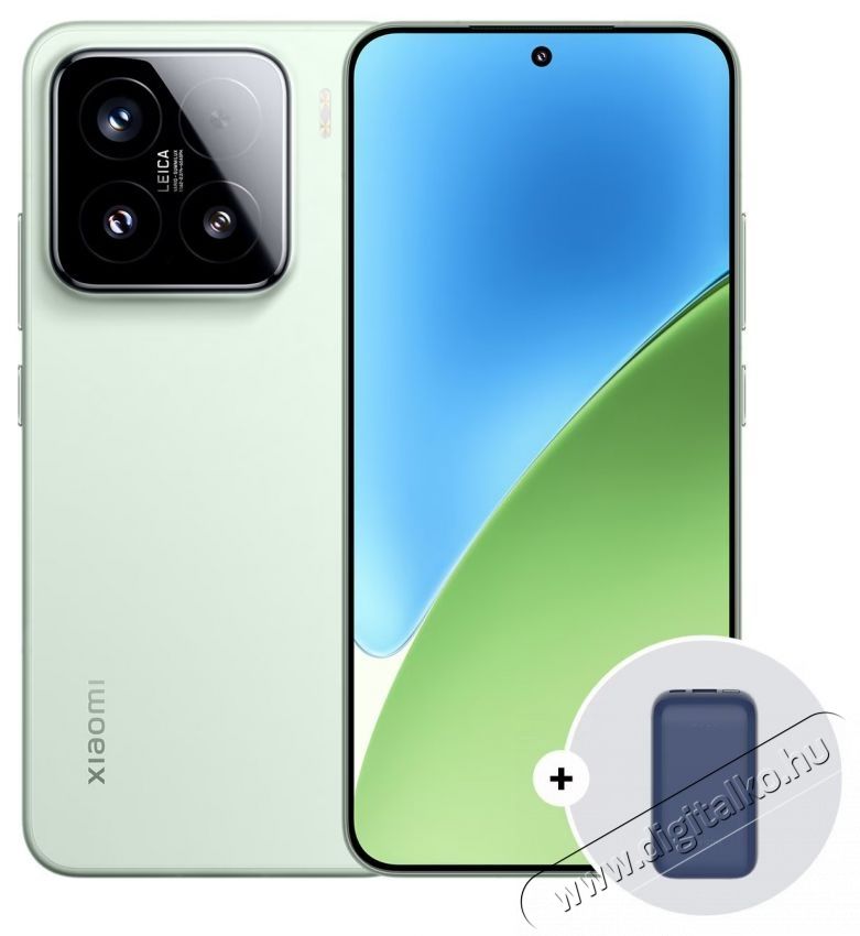 Xiaomi 15 mobiltelefon, 12GB RAM, 512GB, 5G, Z&ouml;ld + Xiaomi Power Bank, 10000mah Mobil / Kommunik&aacute;ci&oacute; / Smart - Okostelefon - Android - 534028