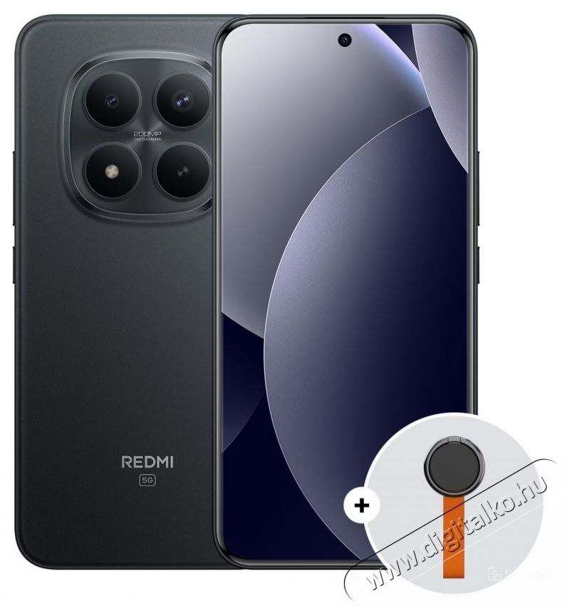 Xiaomi REDMI Note 15 Pro+ mobiltelefon, 8GB RAM, 256GB ROM, 5G, Fekete + Woven Strap Ring Stand Mobil / Kommunik&aacute;ci&oacute; / Smart - Okostelefon - Android - 537551