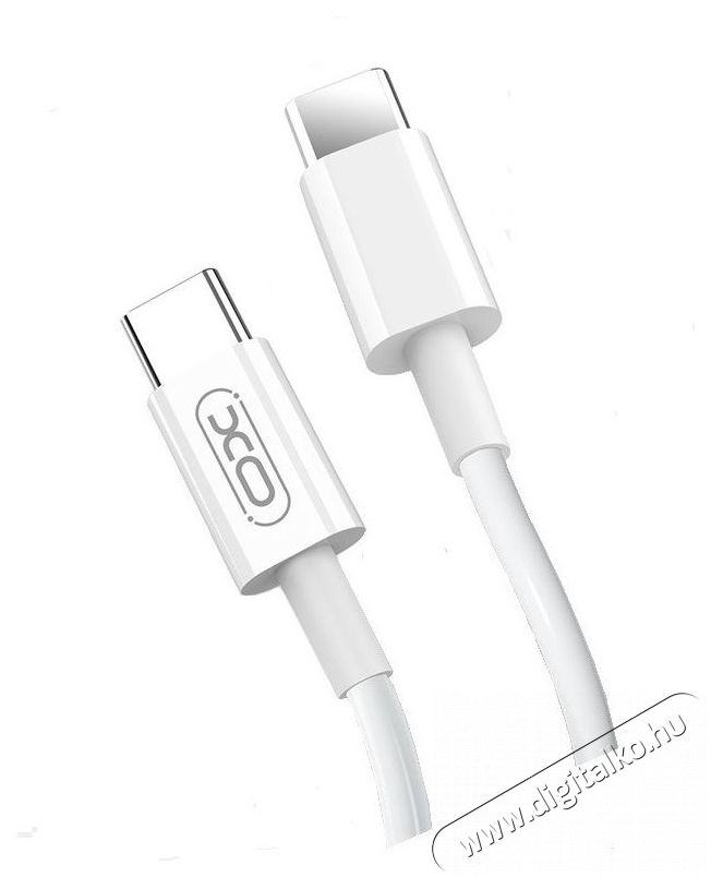 XO NB124 40W Type-C/Type-C fehér adatkábel Mobil / Kommunikáció / Smart - Tablet / E-book kiegészítő, tok - Kábel - 438883
