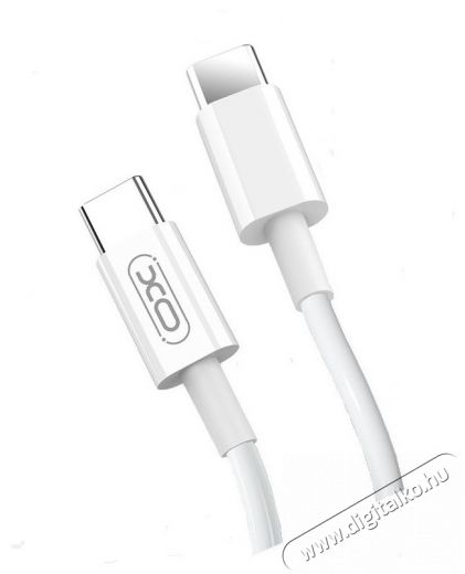 XO NB124 40W Type-C/Type-C fehér adatkábel Mobil / Kommunikáció / Smart - Tablet / E-book kiegészítő, tok - Kábel - 438883