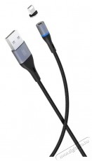 XO NB125 Lightning fekete mágneses adatkábel Mobil / Kommunikáció / Smart - Mobiltelefon kiegészítő / tok - Kábel / átalakító - 412490
