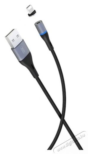 XO NB125 Lightning fekete mágneses adatkábel Mobil / Kommunikáció / Smart - Mobiltelefon kiegészítő / tok - Kábel / átalakító - 412490