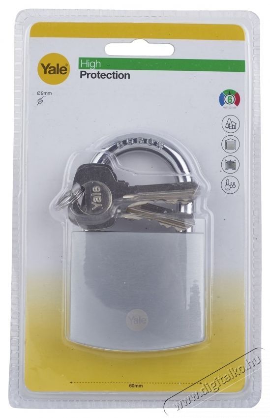 Yale S&aacute;rgar&eacute;z lakat kr&oacute;mozott kivitelben Y120B / 60/135/1, 60 mm H&aacute;ztart&aacute;s / Otthon / K&uuml;lt&eacute;r - Biztons&aacute;gtechnika - Kieg&eacute;sz&iacute;tő - 535876