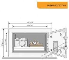Yale YSFB/200/EB1 Biztons&aacute;gi sz&eacute;f, Ac&eacute;l, 200x350x200 mm, Fekete H&aacute;ztart&aacute;s / Otthon / K&uuml;lt&eacute;r - Biztons&aacute;gtechnika - Kieg&eacute;sz&iacute;tő - 535872