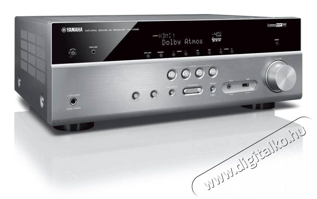 Yamaha RX-V585 TI 7.2 csatorn&aacute;s AV h&aacute;zimozi erős&iacute;tő - tit&aacute;n Audio-Video / Hifi / Multim&eacute;dia - H&aacute;zimozi - H&aacute;zimozi erős&iacute;tő - 348235
