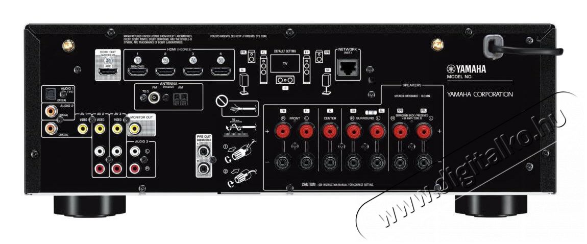 Yamaha RX-V585 TI 7.2 csatorn&aacute;s AV h&aacute;zimozi erős&iacute;tő - tit&aacute;n Audio-Video / Hifi / Multim&eacute;dia - H&aacute;zimozi - H&aacute;zimozi erős&iacute;tő - 348235