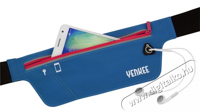 Yenkee YBM W500BE övtáska futáshoz - kék Mobil / Kommunikáció / Smart - Mobiltelefon kiegészítő / tok - Övtáska / karpánt futáshoz - 289056