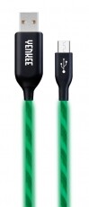 Yenkee YCU 231 LED-es micro USB kábel - zöld Mobil / Kommunikáció / Smart - Mobiltelefon kiegészítő / tok - Kábel / átalakító - 349399