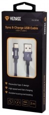 Yenkee YCU 302 BE USB-C kábel 2m Mobil / Kommunikáció / Smart - Mobiltelefon kiegészítő / tok - Kábel / átalakító - 342991