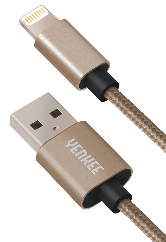 Yenkee YCU 601 GD USB - Lightning kábel 1m - arany Mobil / Kommunikáció / Smart - Mobiltelefon kiegészítő / tok - Kábel / átalakító - 299196