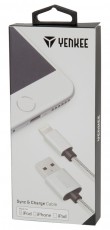 Yenkee YCU 601 SR USB - Lightning kábel 1m - ezüst Mobil / Kommunikáció / Smart - Mobiltelefon kiegészítő / tok - Kábel / átalakító - 299193
