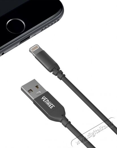 Yenkee YCU 611 BK Lightning adat- és töltőkábel - fekete Mobil / Kommunikáció / Smart - Mobiltelefon kiegészítő / tok - Kábel / átalakító - 341277