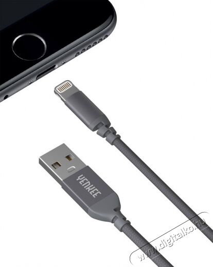 Yenkee YCU 611 GY Lightning adat- és töltőkábel - szürke Mobil / Kommunikáció / Smart - Mobiltelefon kiegészítő / tok - Kábel / átalakító - 341279