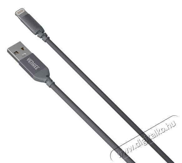 Yenkee YCU 611 GY Lightning adat- és töltőkábel - szürke Mobil / Kommunikáció / Smart - Mobiltelefon kiegészítő / tok - Kábel / átalakító - 341279