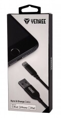 Yenkee YCU 612 BK Lightning adat- és töltőkábel - fekete Mobil / Kommunikáció / Smart - Mobiltelefon kiegészítő / tok - Kábel / átalakító - 349401