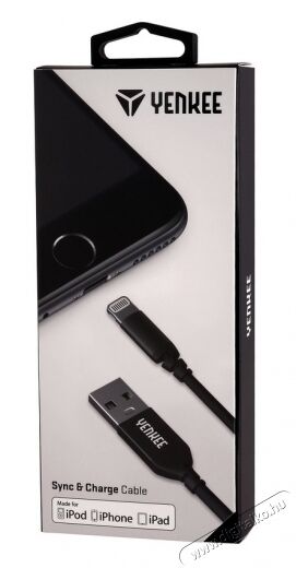 Yenkee YCU 612 BK Lightning adat- és töltőkábel - fekete Mobil / Kommunikáció / Smart - Mobiltelefon kiegészítő / tok - Kábel / átalakító - 349401
