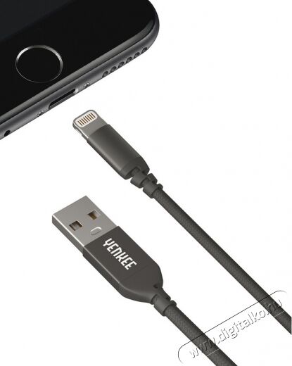 Yenkee YCU 612 BK Lightning adat- és töltőkábel - fekete Mobil / Kommunikáció / Smart - Mobiltelefon kiegészítő / tok - Kábel / átalakító - 349401