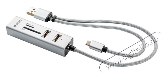Yenkee YHC 102SR USB OTG adapter és kártyaolvasó Memória kártya / Pendrive - Kártya olvasó - 342994
