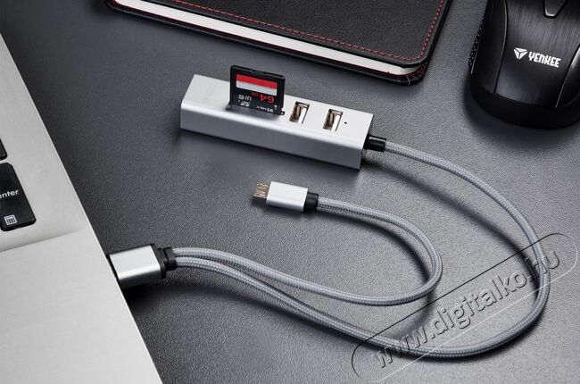 Yenkee YHC 102SR USB OTG adapter és kártyaolvasó Memória kártya / Pendrive - Kártya olvasó - 342994