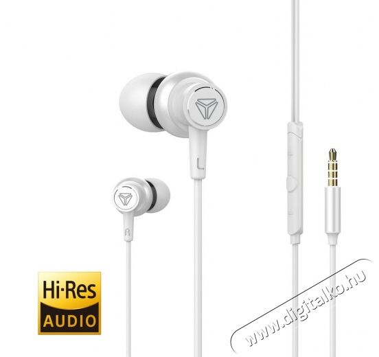 Yenkee YHP 205WE Hi-Res mikrofonos fülhallgató - fehér Audio-Video / Hifi / Multimédia - Fül és Fejhallgatók - Fülhallgató mikrofonnal / headset - 349406