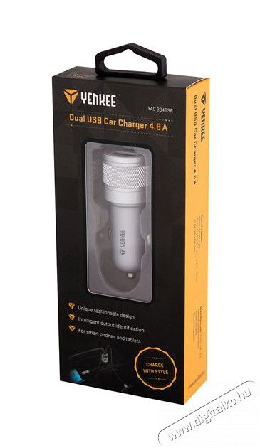 Yenkee YAC 2048SR Dual USB autós töltő Autóhifi / Autó felszerelés - Autós töltő / szivargyújtó adapter - 307182