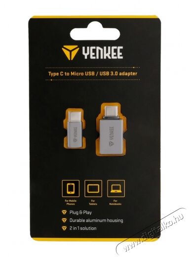 Yenkee YTC 021 Micro USB/USB C és USB/USB C adapter Tv kiegészítők - Kábel / csatlakozó - Csatlakozó / elosztó / átalakító - 349430