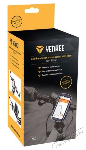 Yenkee YBM B0150 kerékpár telefon tartó XL Mobil / Kommunikáció / Smart - Mobiltelefon kiegészítő / tok - Tartó / rögzítő / állvány - 305413