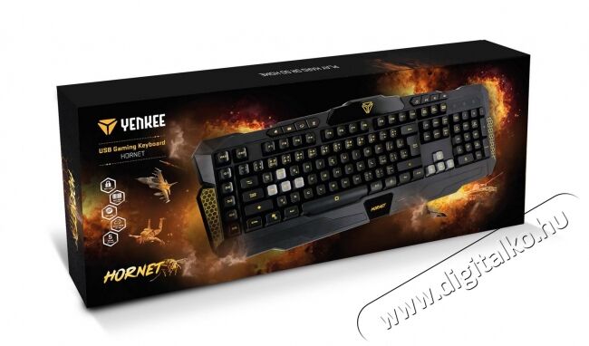 Yenkee YKB 3300 HORNET Gamer billentyűzet HU Iroda és számítástechnika - Billentyűzet / billentyűzet szett - Vezetékes - 349414