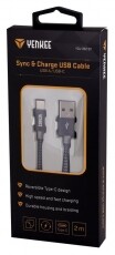 Yenkee YCU 302 GY Type-C USB kábel 2m Tv kiegészítők - Kábel / csatlakozó - USB kábel - 342993