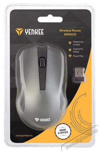 Yenkee YMS 2015 GY Monaco vezeték nélküli egér - szürke Iroda és számítástechnika - Egér - Vezeték nélküli egér - 294211