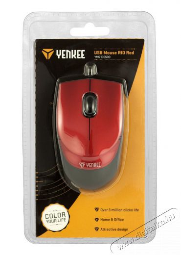 Yenkee YMS 1005RD Rio vezetékes egér - piros Iroda és számítástechnika - Egér - Vezetékes egér - 349415