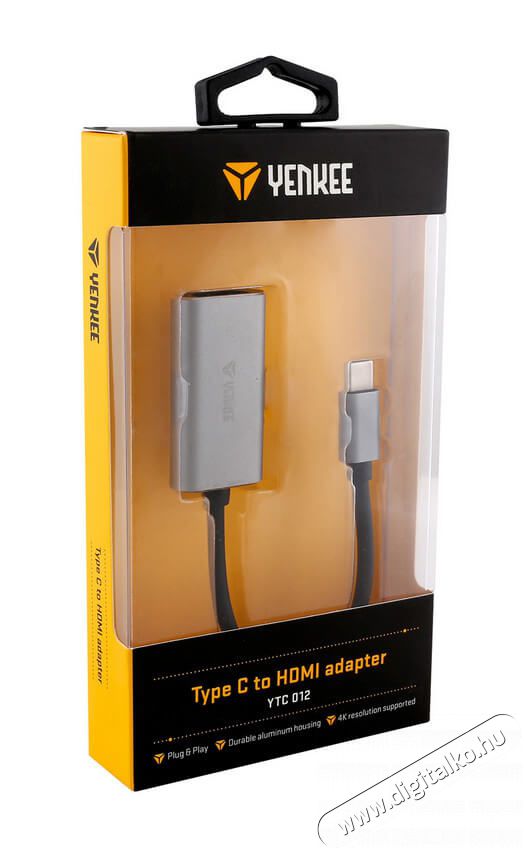 Yenkee YTC 012 USB C / HDMI adapter Tv kiegészítők - Kábel / csatlakozó - Csatlakozó / elosztó / átalakító - 349429