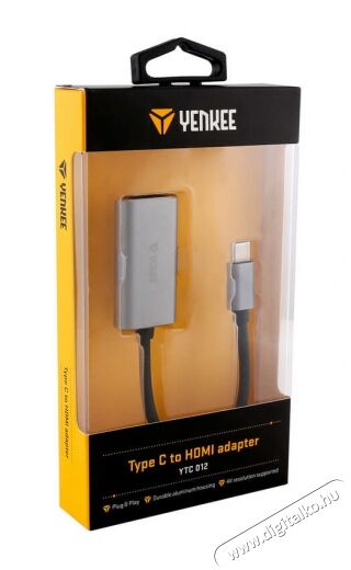 Yenkee YTC 012 USB C / HDMI adapter Tv kiegészítők - Kábel / csatlakozó - Csatlakozó / elosztó / átalakító - 349429
